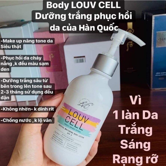 Sữa dưỡng thể trắng da Louv Cell (Chai có vòi)