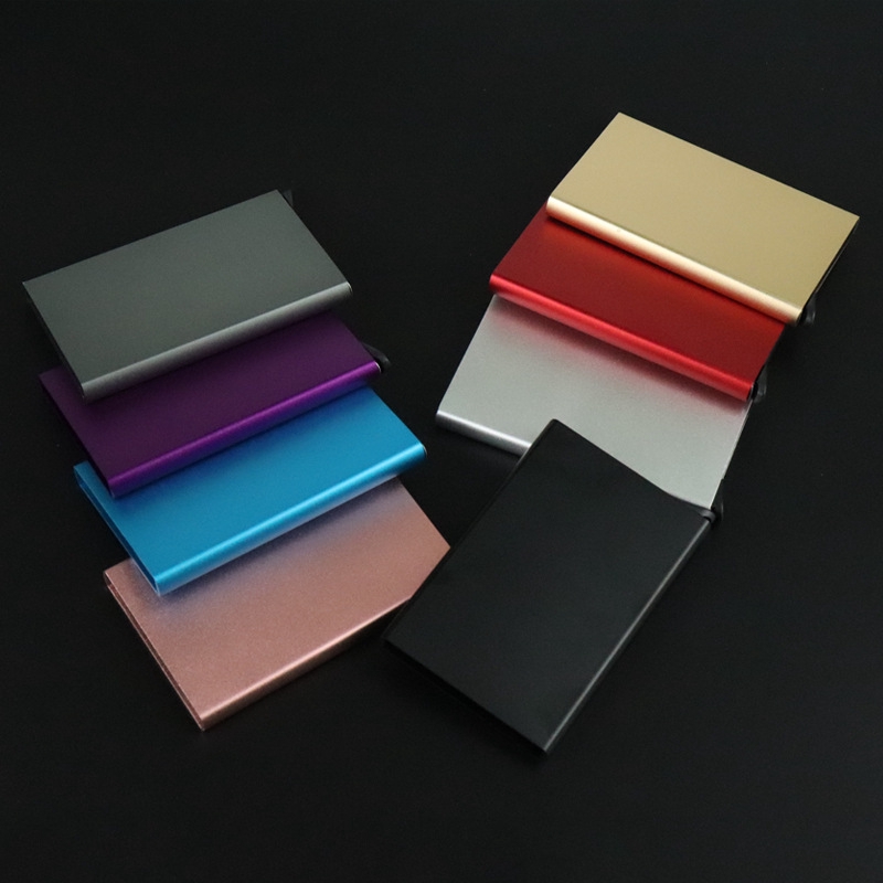 Hộp đựng thẻ ngân hàng tự động bằng hợp kim nhôm chống rfID