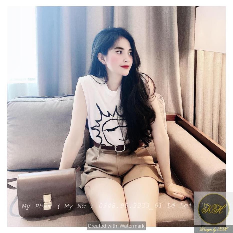 Set áo phông mặt trời mix sooc 2 màu cực chất S04, thời trang nữ Hamoon | BigBuy360 - bigbuy360.vn