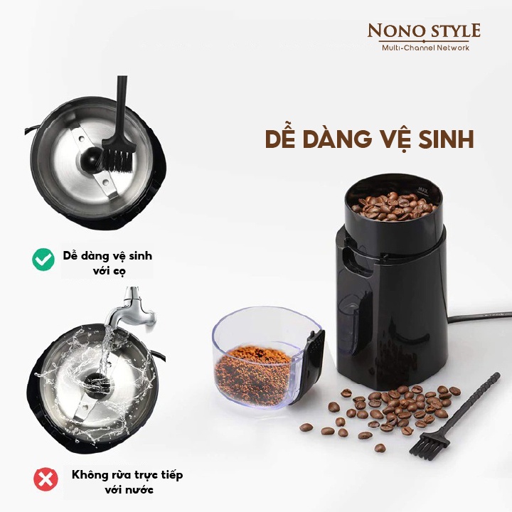 Máy Xay Hạt Cafe Cầm Tay Đa Năng GEVI GECGI140-GS, Bảo Hành 12 Tháng