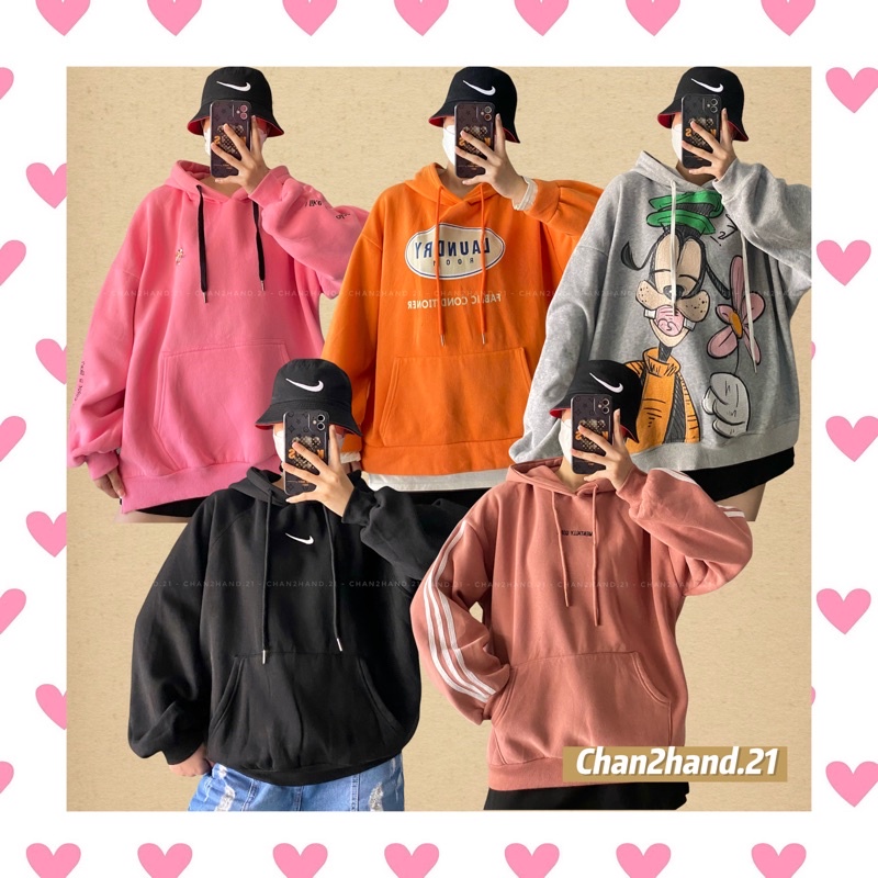Áo hoodie 2hand chất nỉ bông (xem chi tiết sản phẩm trước khi đặt hàng)