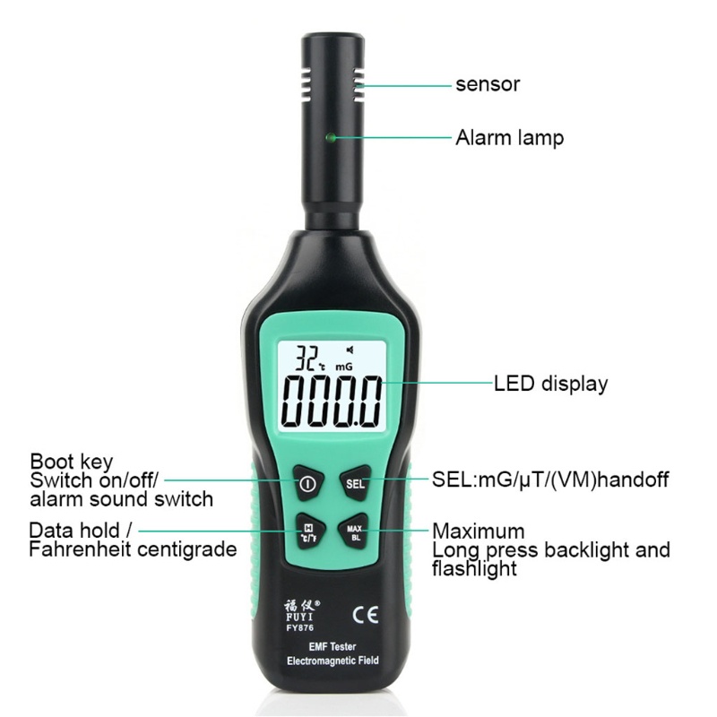 Máy Kiểm Tra Bức Xạ Sóng Điện Từ Cầm Tay Độ Chính Xác Cao