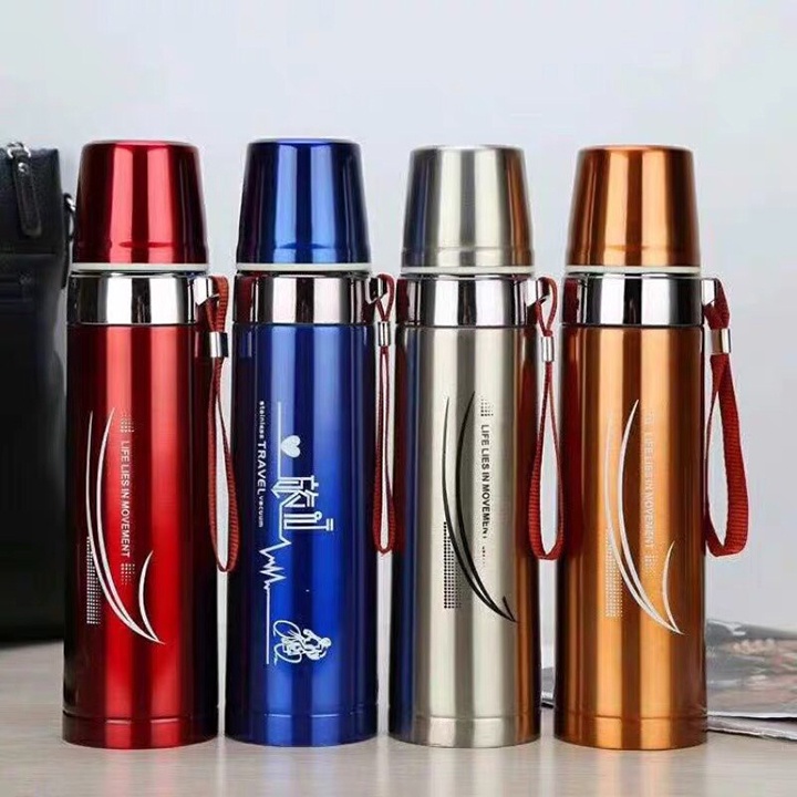 Bình giữ nhiệt đựng nước uống INOX kiểu sang trọng 800ml, bình giữ nhiệt, thiết kế thông minh dễ dàng mang theo
