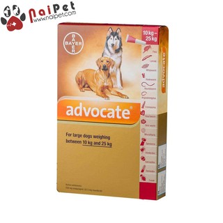 Nhỏ Gáy Về Nội Ngoại Kí Sinh Trùng Cho Chó Advocate Bayer 10-25kg