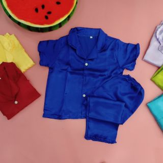Bộ pijama lụa, phối bèo cho bé size 1_4 (8-36kg)