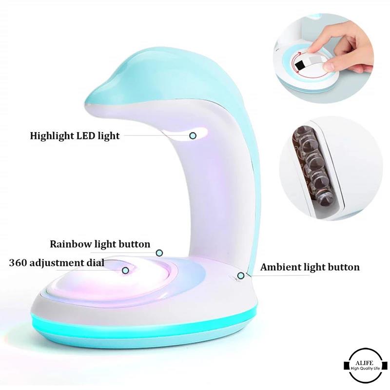 Đèn Ngủ Hình Cá Heo Màu Cầu Vồng Lãng Mạn