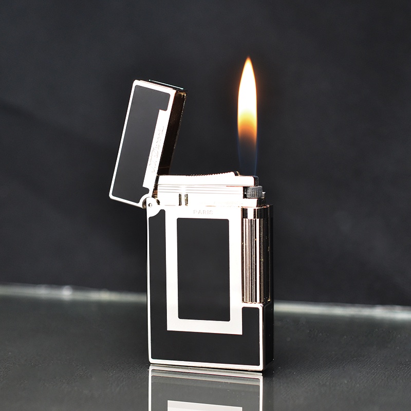 Bật l-ửa Dupont D151T-Sơn Mài Đen Ô Vuông Trắng CAO CẤP- SANG TRỌNG