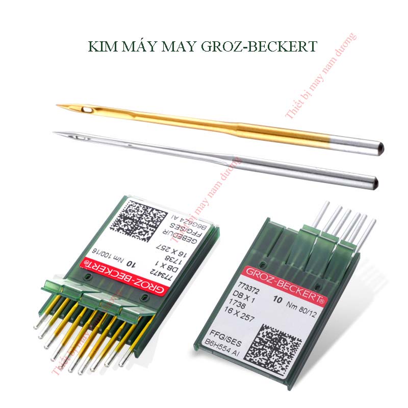 KIM ĐỨC  CHỊU NHIỆT THÂN  VÀNG Grozbeckert DBx1 máy may 1 kim công nghiệp các loại