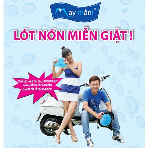 Lót mũ bảo hiểm may mắn miễn giặt