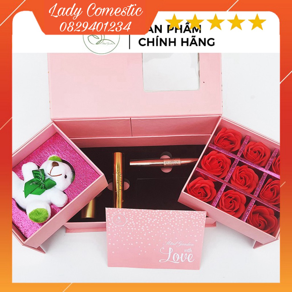 [HÀNG CHÍNH HÃNG] Set Quà Tặng Mini Garden Pink Rose Giftset - With Love Giftset Cực Xinh PV987