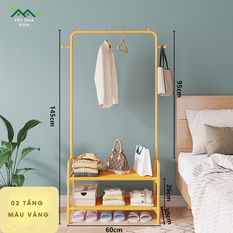 Kệ treo quần áo, giá treo quần áo, giá treo đồ đa năng mẫu mới hiện đại, nhiều màu