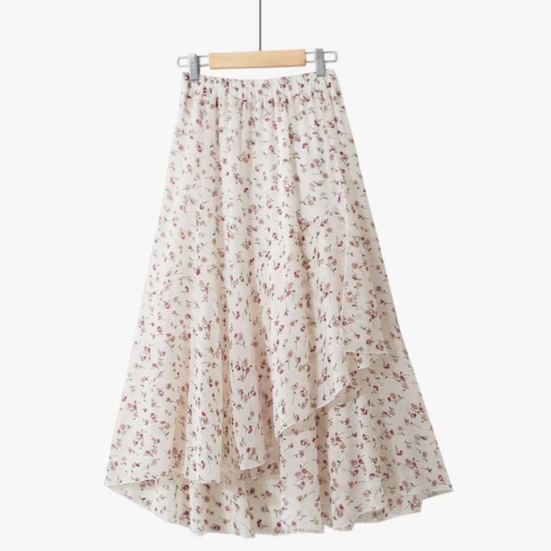 Chân váy voan họa tiết hoa nhí Vintage dáng dài nhiều màu | BigBuy360 - bigbuy360.vn