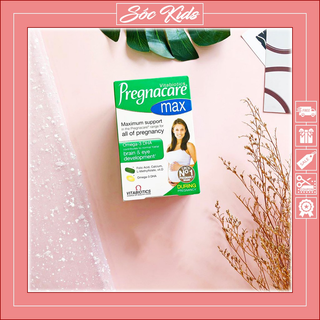 Vitamin Bầu Bú Pregnacare Max Và Pregnacare Breast Feeding - CHUẨN ANH | DATE 2024 | MẪU MỚI | 84 VIÊN | SÓC KIDS