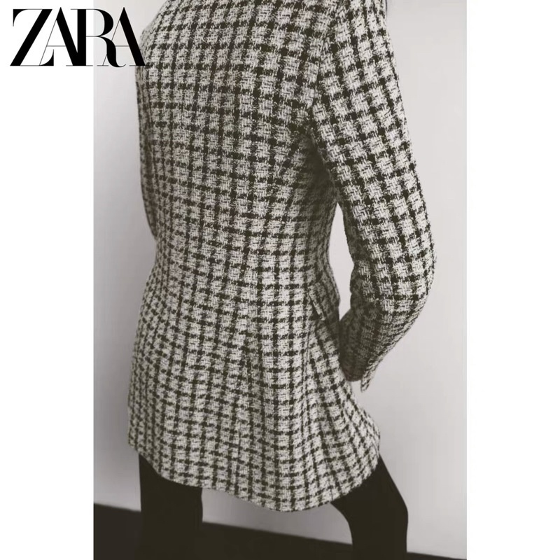 Order áo khoác ZARA auth tuồn mùa đông mới của phụ nữ kẻ sọc dáng dài giản dị | BigBuy360 - bigbuy360.vn