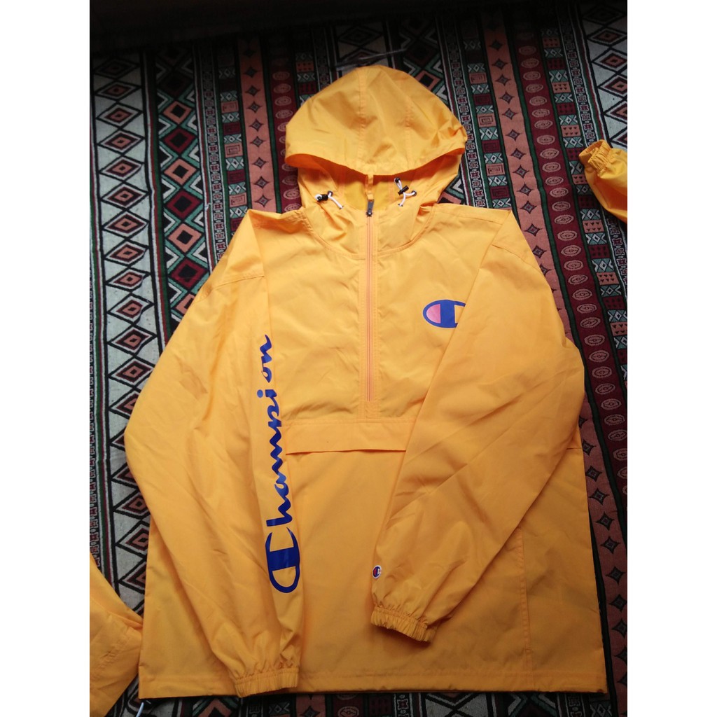 champion packable jacket vertical logo