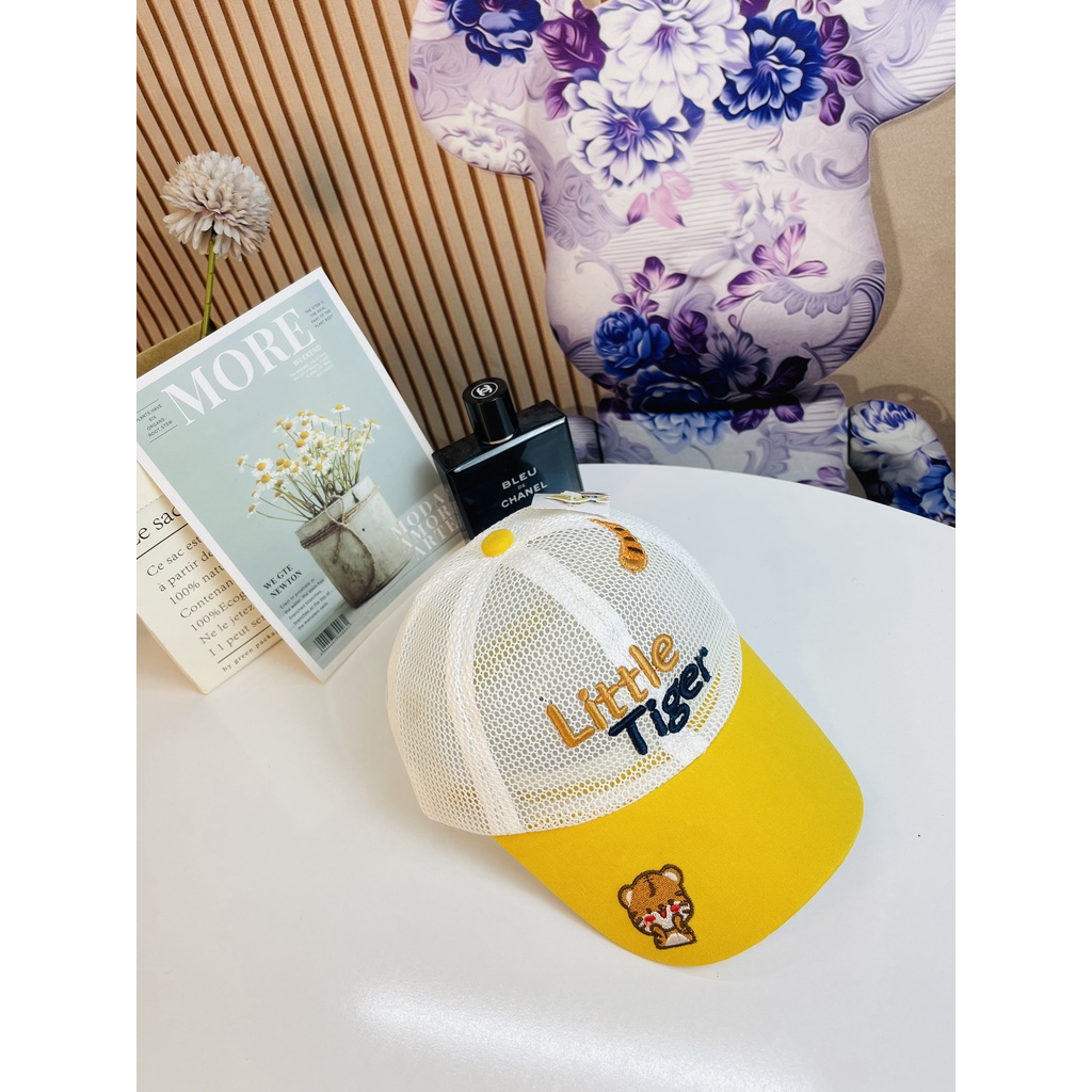 Mũ lưỡi trai thoáng khí thêu hình hổ siêu cute dành cho bé trai - Hàng Quảng Châu Cao Cấp (M18)