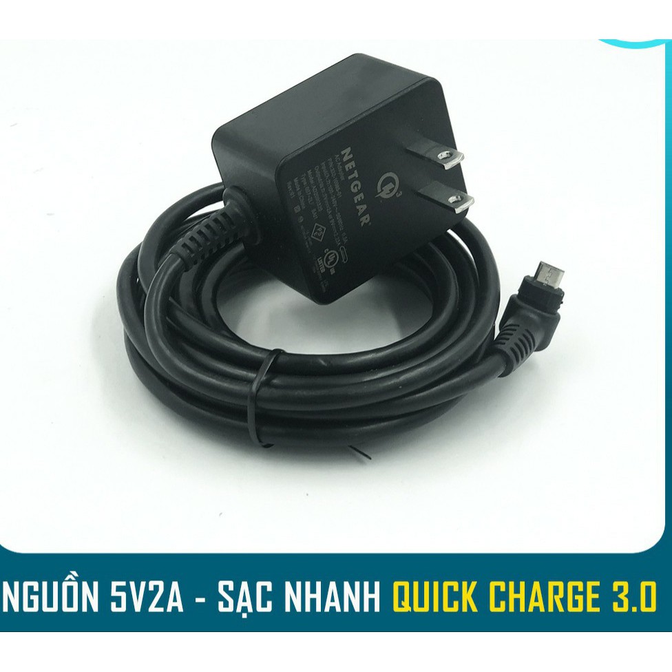 Nguồn Adapter sạc nhanh 5V2A MicroUSB  - Có sạc nhanh Quick Chager 3.0 ( Hãng Netgear )