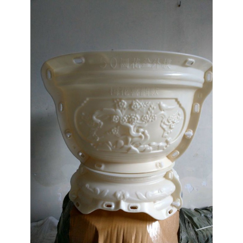 Khuôn đúc chậu cảnh tròn 50 cao 30 chân cao 11 cm