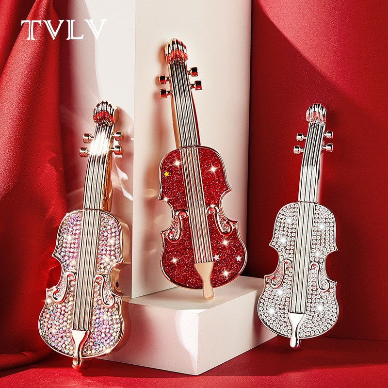 PVN24966 Son kem màu nhung lì TVLV hình cây đàn guitar chất lượng cao T2