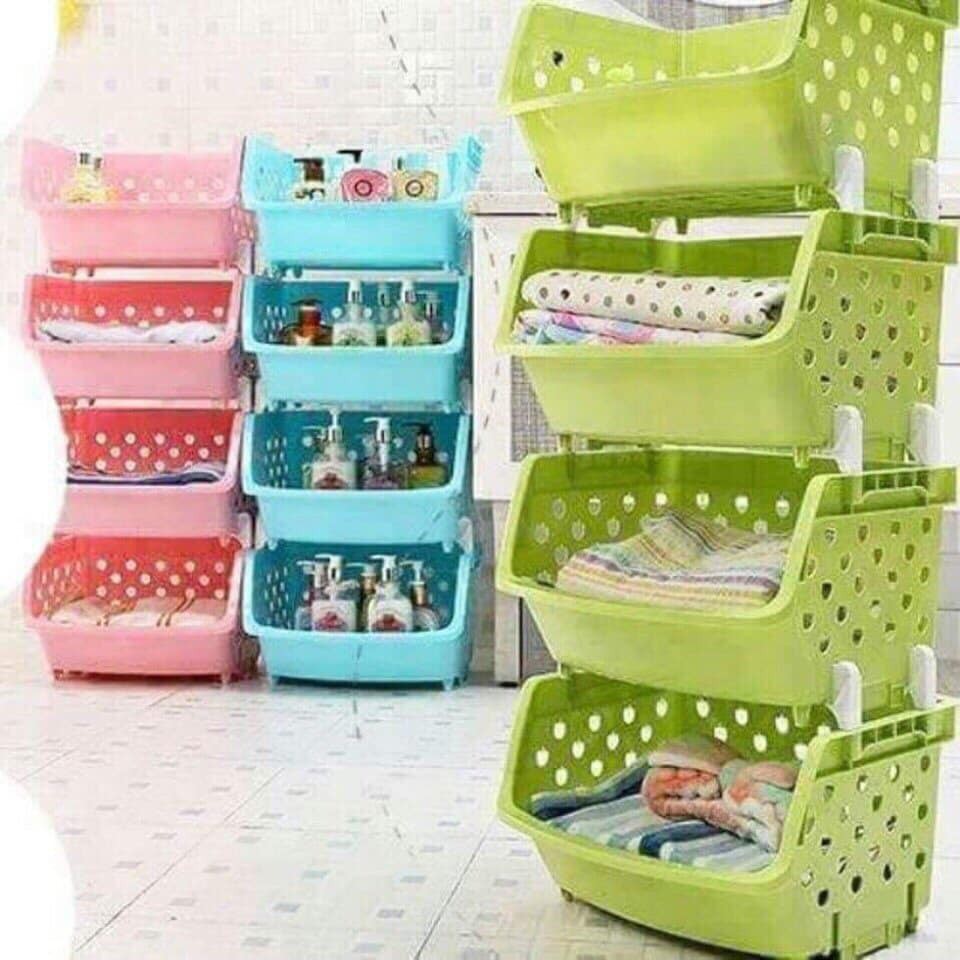 Kệ nhựa 4 tầng đa năng