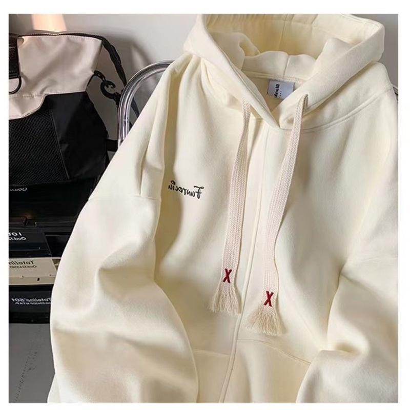 Áo hoodie RENJIANVSHENG tay dài thời trang trẻ trung dành cho nữ