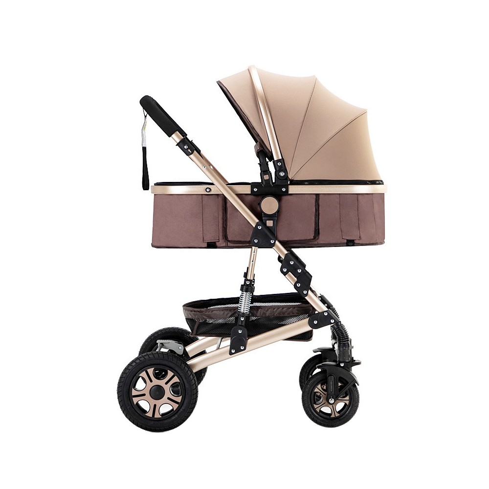 Xe đẩy xe nôi đi bộ cho bé cao cấp BELECOO 535Q3 - 449 2 chiều 3 tư thế nôi tháo rời có giảm sóc