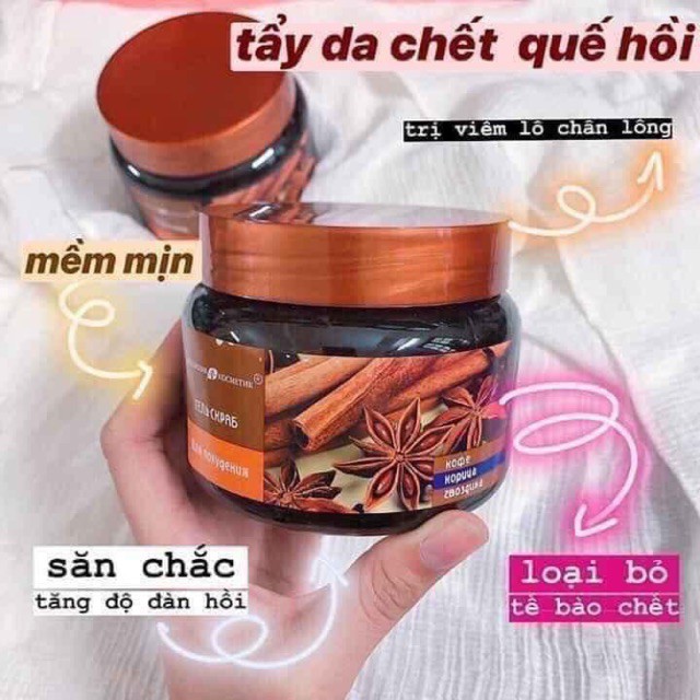 [Mẫu mới nhất 2020] Tẩy da chết body quế hồi NGA