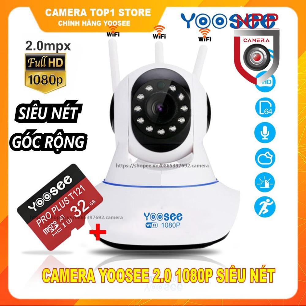 Camera Ip YooSee 3 Râu Full HD 2.0Mpx 1080p Tiếng Việt 2020
