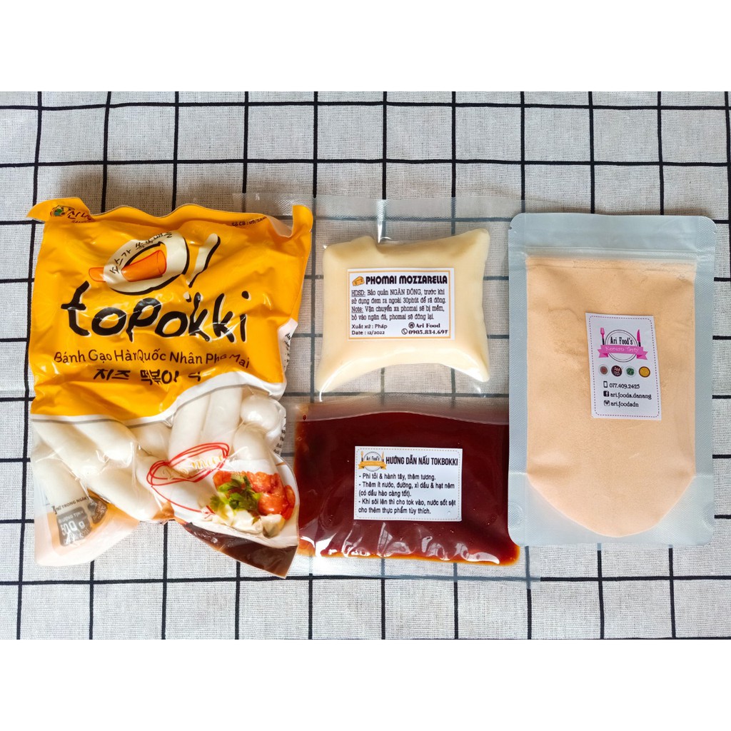 Combo Tokbokki Nhân Phô Mai 500gram + Sốt Gochujang + Phô Mai Mozzarella 100gram + Bột Phô Mai 100gram | BigBuy360 - bigbuy360.vn