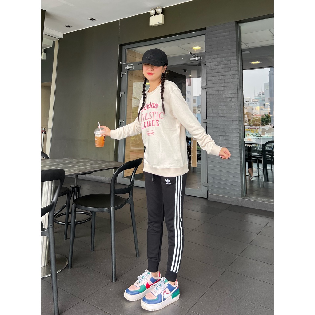 (HÀNG XUẤT XỊN) Áo thun das trắng tay dài thêu logo chữ hồng -  Size xs s m  Có quần, phụ kiện bán kèm