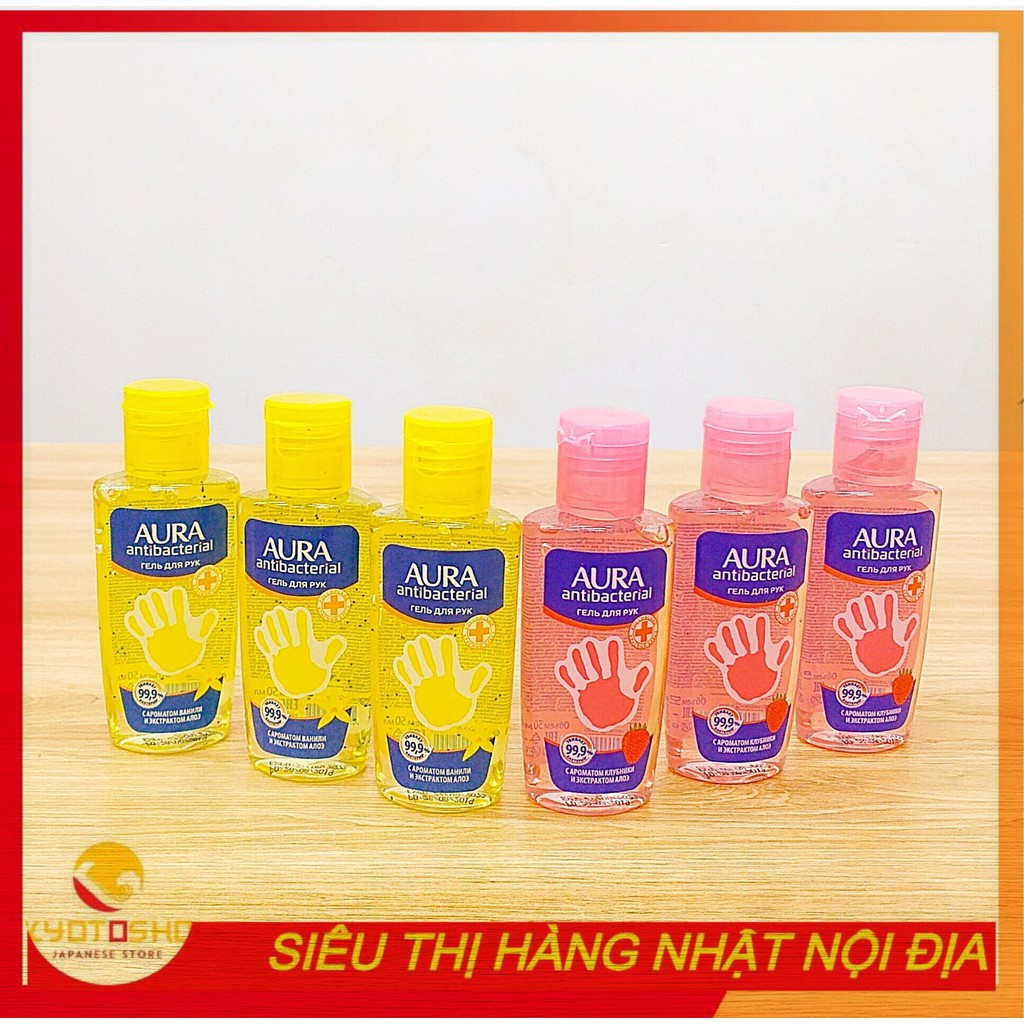 Gel rửa tay khô sát khuẩn AURA của Nga