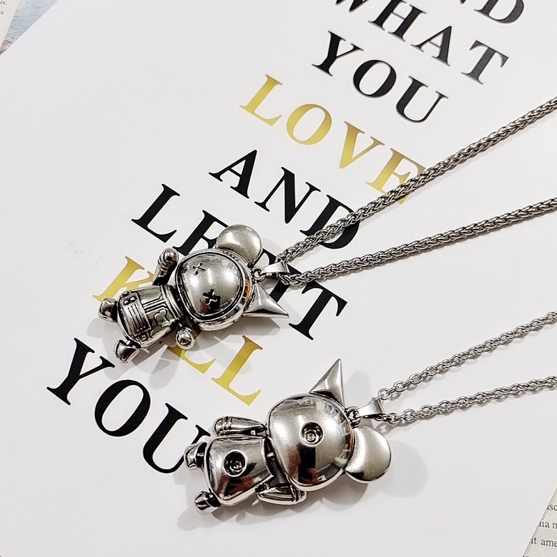 Vòng cổ dây chuyền màu bạc nam nữ unisex Titan Merin Accesories đẹp phụ kiện thời trang - Vòng cổ Benny