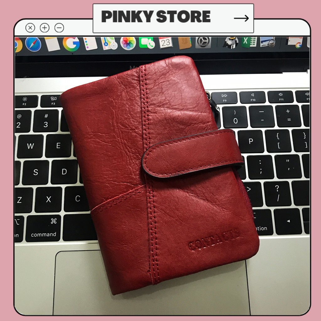 2020 Contacts Men and Women Wallet Genuine Leather AN1103-4 - Bảo Hành 2 Năm - Bóp Ví Đứng Bỏ Túi Da Bò - Nam Nữ I