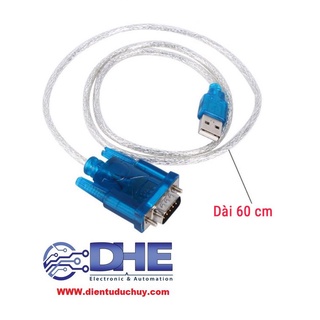 CÁP CHUYỂN ĐỔI USB <--> RS232, CHIP HL340, ĐẦU RA CỔNG COM DB9 ĐỰC