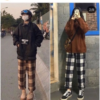 🔥Baggy Suông Caro Kẻ Ô To
