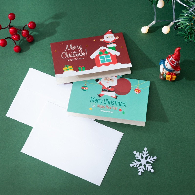 Thiệp Giáng sinh hình ông già Noel người tuyết