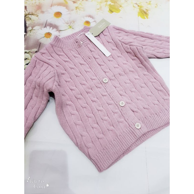 Áo len Cardigan cho bé gái từ 4-8 tuổi - Hàng Quảng Châu Cc Chất siêu đẹp.