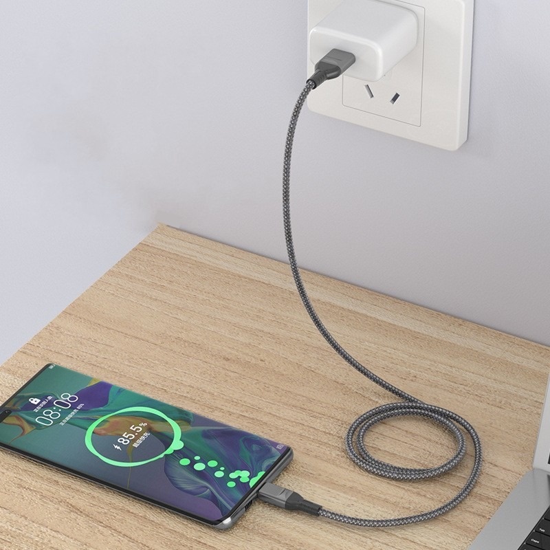 Cáp Sạc Type-C USB 6A 66W Bện Sợi Nylon Bền Bỉ Thông Dụng Cho Điện Thoại