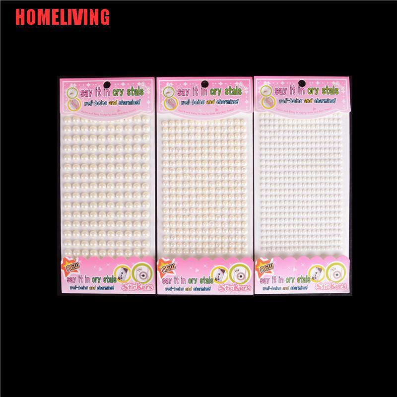 Miếng Dán Acrylic Ngọc Trai Trắng Tự Dính Đồ Chơi Cho Bé DIY