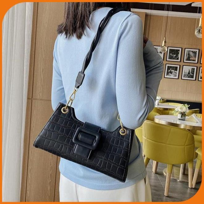 Túi xách nữ da mềm, túi xách nữ đẹp khóa gập hai dây đeo - LAHEE 104.37 | BigBuy360 - bigbuy360.vn