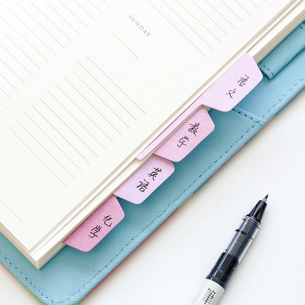 LANFY Mini Sticky Note 60 sheets Stationery Memo Pad Gradient School Supplies Watercolor Decorative Office Planner