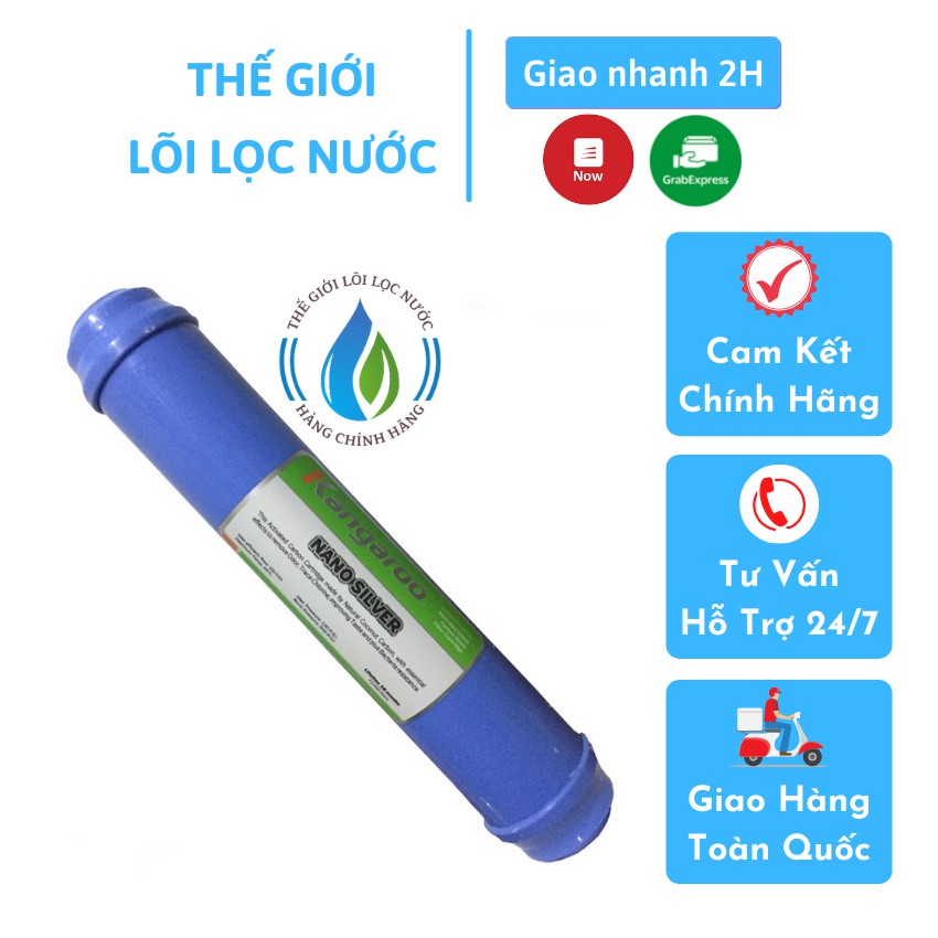 Lõi lọc nước Kangaroo số 5 - Nano Silver giúp diệt sạch vi khuẩn có hại nhiễm từ môi trường