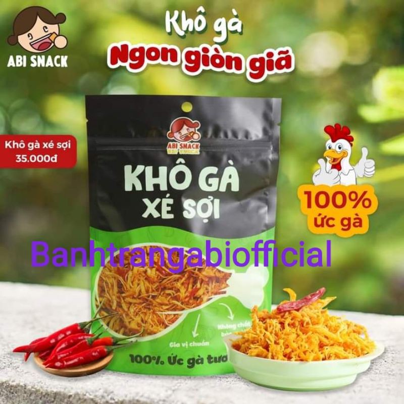 Khô Gà Abi Snack ❤ Freeship ❤ Khô Gà Xé Thơm Ngon Cay Vừa Ăn - Abi Snack