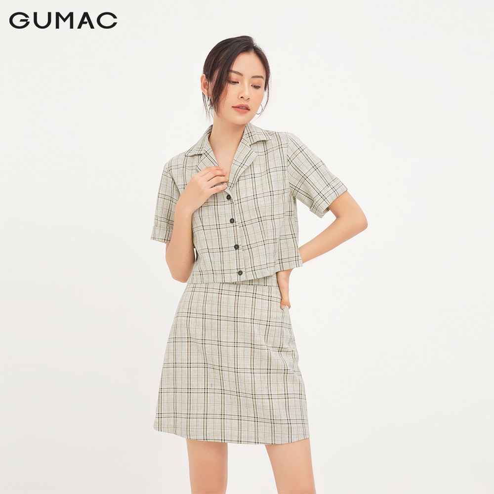 Chân váy nữ caro dáng chữ A GUMAC đủ size, thiết kế basic, năng động trẻ trung VA1272 | BigBuy360 - bigbuy360.vn
