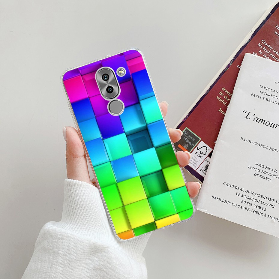 Ốp điện thoại TPU silicone dẻo in họa tiết thời trang thích hợp cho Huawei Honor 6X/ GR5 2017/ Mate 9 Lite 5.5 inch