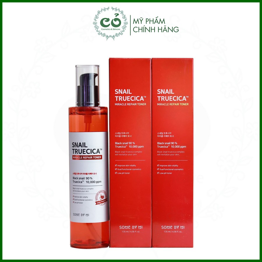 Nước hoa hồng Snail Truecica Miracle Repair Toner Some By Mi