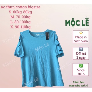 (50-110kg) Áo thun trơn tay kiểu đan chéo cotton vnxk bigsize xuất xịn plus size tshirt