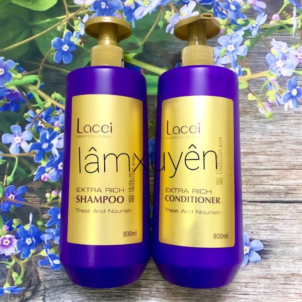 Dầu gội Lacei 800ml  giúp tóc mềm mượt chắc khỏe , suôn mượt óng ả , cải thiện khô xơ , hư tổn , tóc nát.