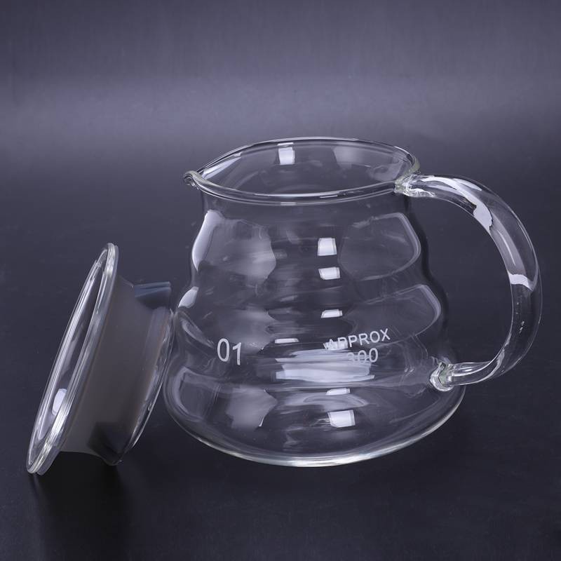 V60 Pour Over Glass Range Drip Coffee Pot Percolator Clear 360Ml