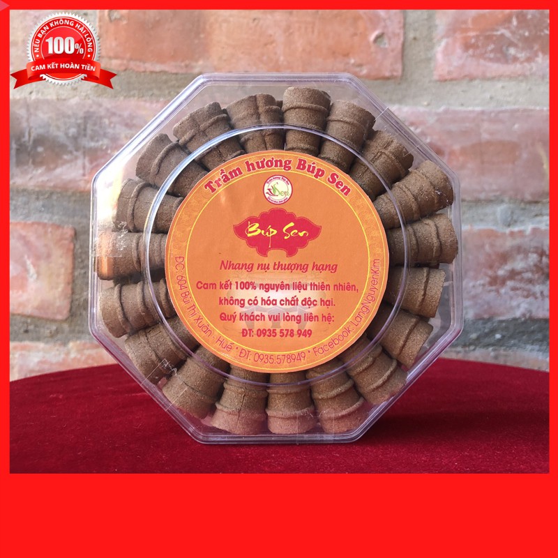 [Hương Nụ Sạch] Hương Nụ Trầm Sạch Búp Sen Huế dùng lư xông hộp 40 viên cao cấp - Hương Trầm Sạch Búp Sen